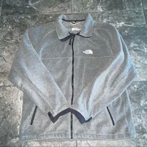 The North Face Fleece Zip Up Jacket Gray Mens M